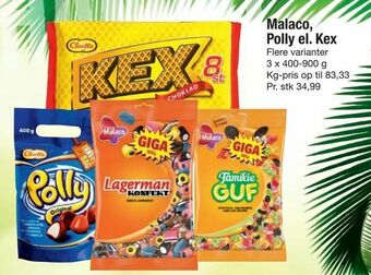 Fakta Tyskland Malaco, Polly el. Kex tilbud