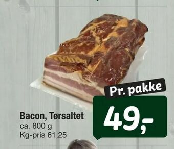 Fakta Tyskland Bacon, Tørsaltet tilbud