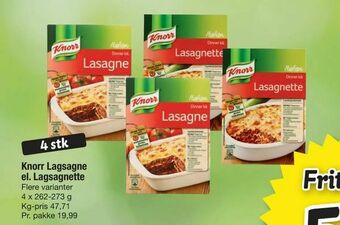 Fakta Tyskland Knorr Lagsagne el. Lagsagnette tilbud