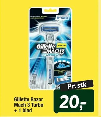 Fakta Tyskland Gillette Razor Mach 3 Turbo + 1 blad tilbud