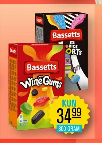 Bassetts engelsk vingummi lakridskonfekt