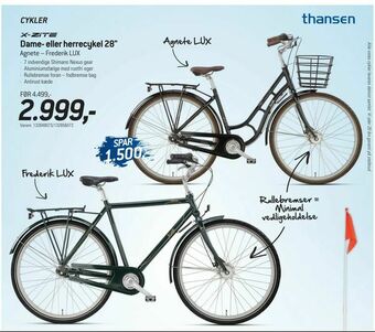 Thansen Dame- eller herrecykel 28" tilbud