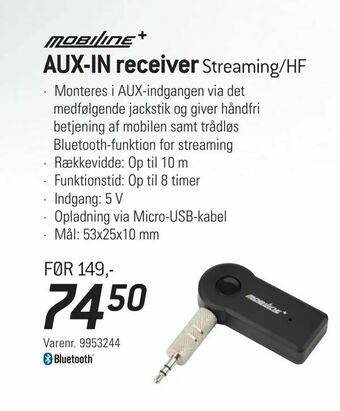 AUX-IN receiver Streaming/HF