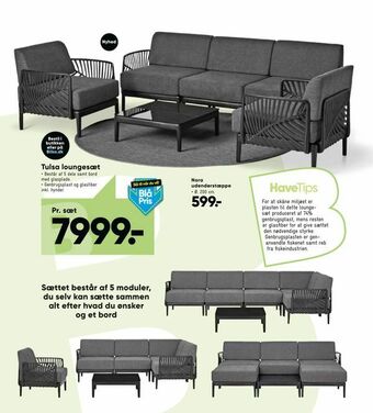 Bilka Tulsa loungesæt tilbud