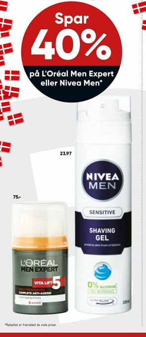 Bilka L'Oréal Men Expert eller Nivea Men tilbud