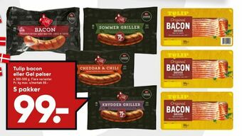 Bilka Tulip bacon eller Gøl pølser tilbud