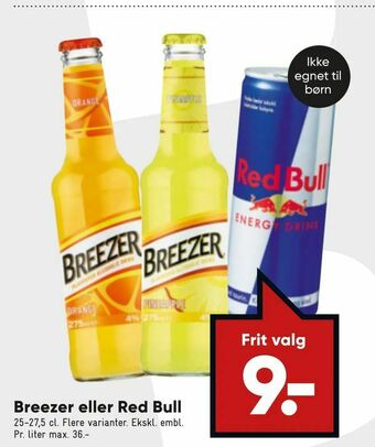 Bilka Breezer eller Red Bull tilbud