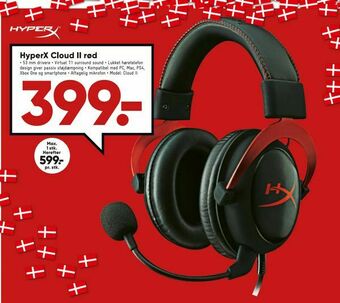 Bilka HyperX Cloud II rød tilbud