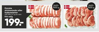 Danske skinkesteaks eller fadkoteletter