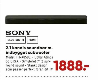 Bilka 2.1 kanals soundbar m. indbygget subwoofer tilbud