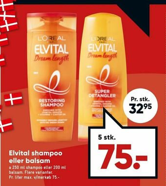 Bilka Elvital shampoo eller balsam tilbud