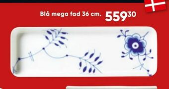 Bilka Blå mega fad 36 cm tilbud