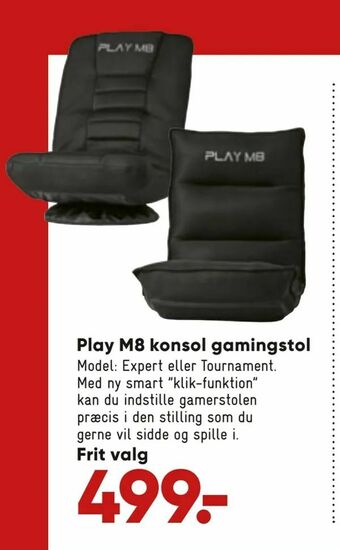 Bilka Play M8 konsol gamingstol tilbud