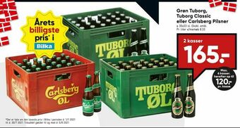 Bilka Grøn Tuborg, Tuborg Classic eller Carlsberg Pilsner tilbud