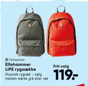 Bilka Ellehammer LIFE rygsække tilbud