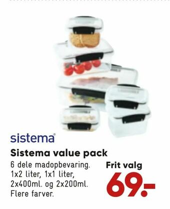 Bilka Sistema value pack tilbud