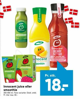 Bilka Innocent juice eller smoothie tilbud