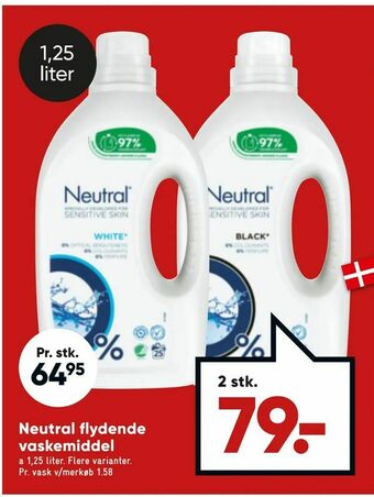 Bilka Neutral flydende vaskemiddel tilbud