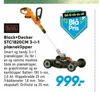 Bilka Black+Decker STC1820CM 3-i-1 plæneklipper tilbud