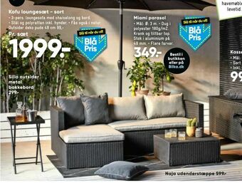 Bilka Kofu loungesæt - sort tilbud