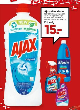 Bilka Ajax eller Klorin tilbud