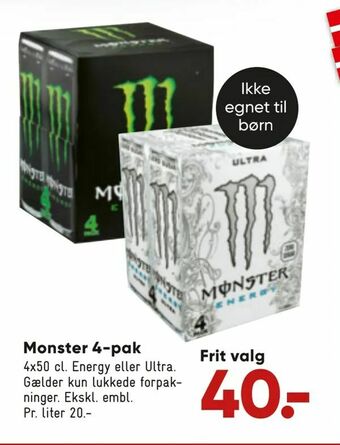 Bilka Monster 4-pak tilbud