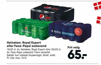 Bilka Heineken, Royal Export eller Faxe-Pepsi sodavand tilbud