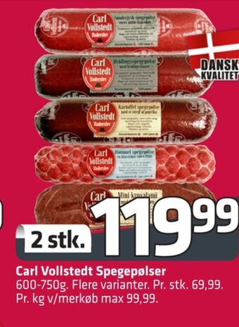 Fleggaard Carl vollstedt's eftf. salami mini krosalami med hele peberkorn tilbud