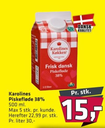 Fleggaard Karolines piskefløde 38% tilbud