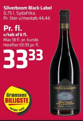 Fleggaard Black label cabernet sauvignon sydafrikansk rødvin tilbud