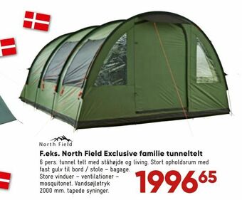 Bilka North Field Exclusive familie tunneltelt tilbud