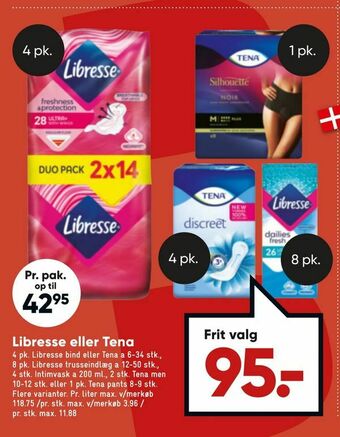 Bilka Libresse eller Tena tilbud