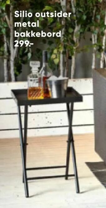 Silio outsider metal bakkebord