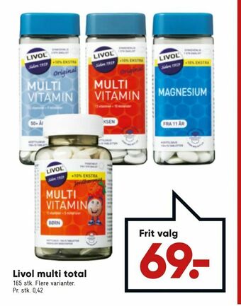 Bilka Livol multi total tilbud