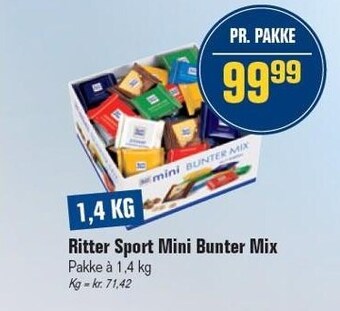 Otto Duborg Ritter sport mini bunter mix tilbud