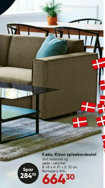 Bilka Kizon spisebordsstol tilbud