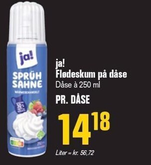 Otto Duborg Flødeskum på dåse tilbud