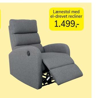 Daells Bolighus Lænestol med el-drevet recliner tilbud