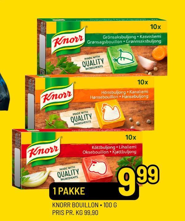 Knorr bouillon tilbud hos Priss