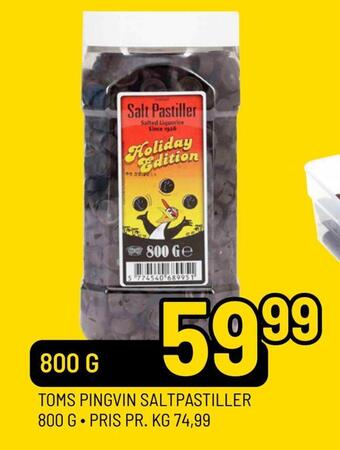 Toms pingvin saltpastiller