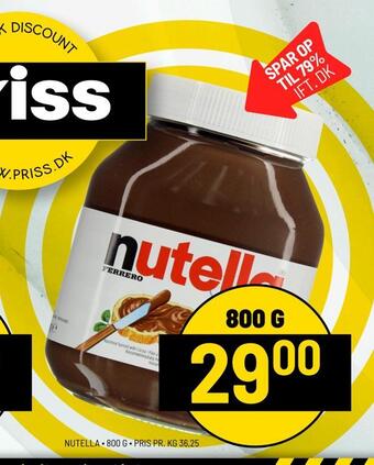 Priss Nutella tilbud