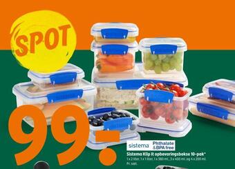 Coop 365 Sistema klip it opbevaringsbokse 10-pak tilbud
