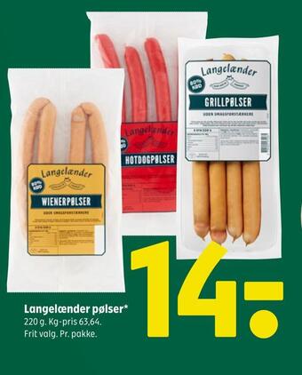Coop 365 Langelænder pølser tilbud