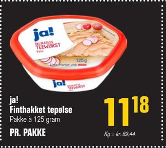 Otto Duborg Ja! finthakket tepølse tilbud