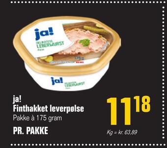 Otto Duborg Ja! finthakket leverpølse tilbud