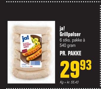 Otto Duborg Ja! grillpølser tilbud