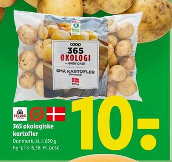 Coop 365 365 økologiske kartofler tilbud