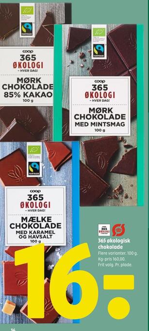 Coop 365 365 økologisk chokolade tilbud