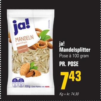 Otto Duborg Ja! mandelsplitter tilbud