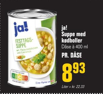 Otto Duborg Ja! suppe med kødboller tilbud